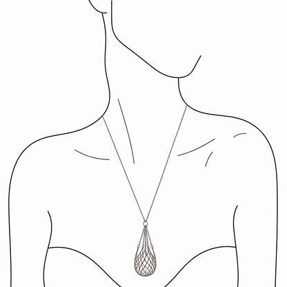 Pearl in a net necklace